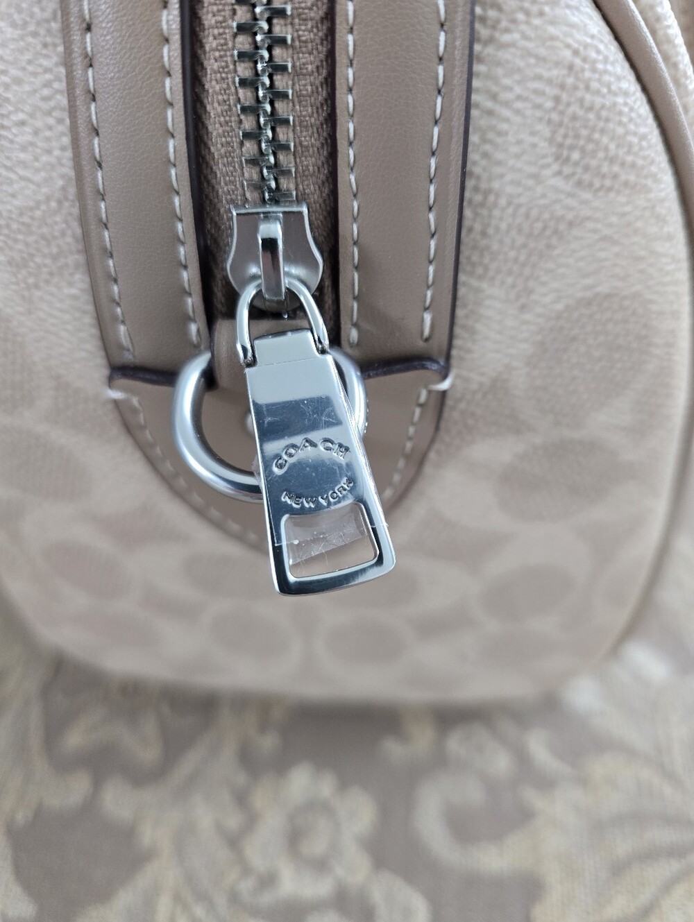 Coach Rowan Satchel Model CW376 Sand/Taupe Zip Top. NWT. - Picture 6 of 13